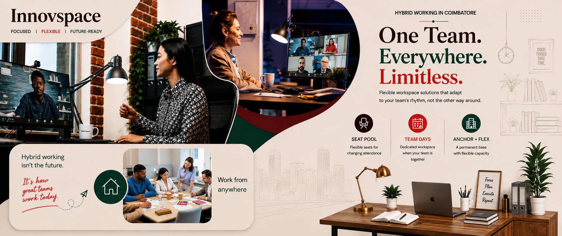 Hybrid working in Coimbatore — flexible office plans for hybrid teams at Innovspace Aero Zone and Edge Zone Hybrid working in Coimbatore — flexible office plans for hybrid teams at Innovspace Aero Zone and Edge Zone